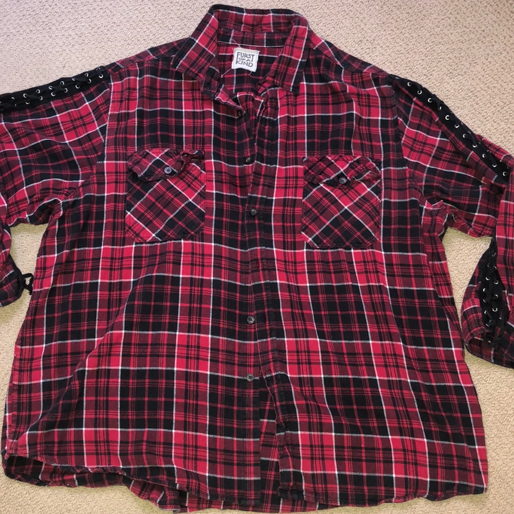 LF oversized deconstructed flannel too